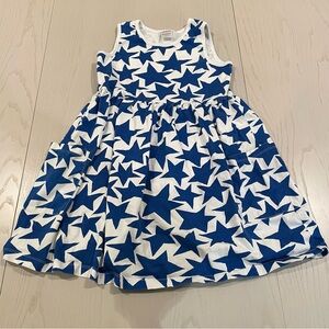 Hanna Andersson Sleeveless Playground Dress with Pockets (Blue Star) - Size 10